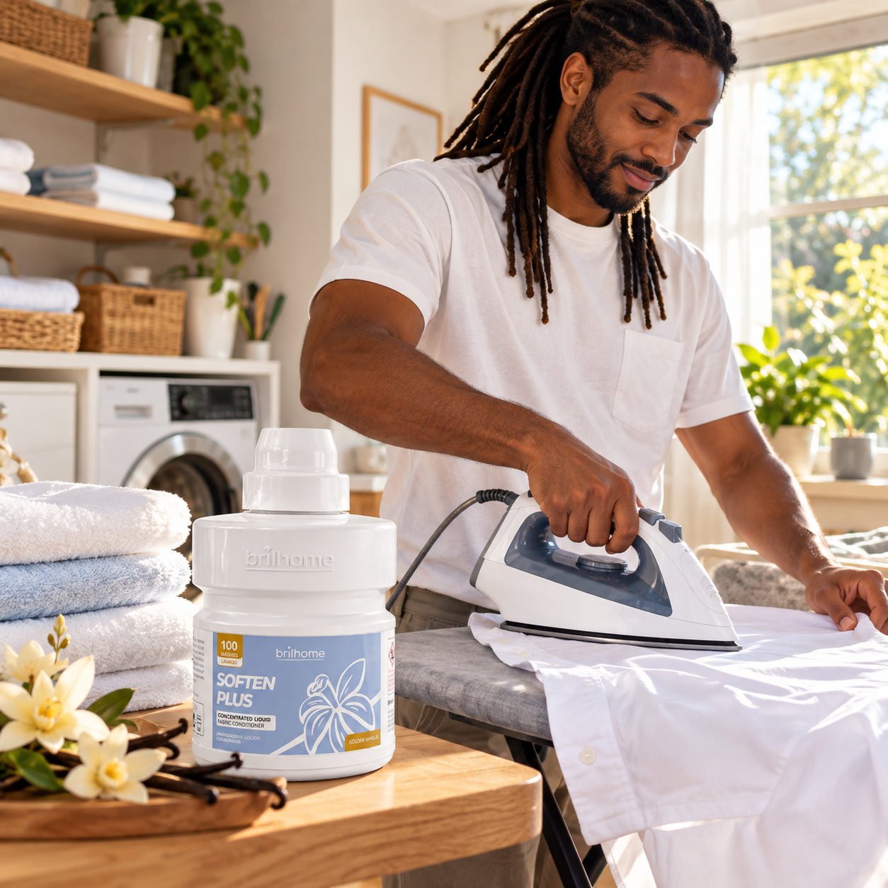 SOFTEN PLUS Cœur de Vanille adoucissant parfumé pour linge