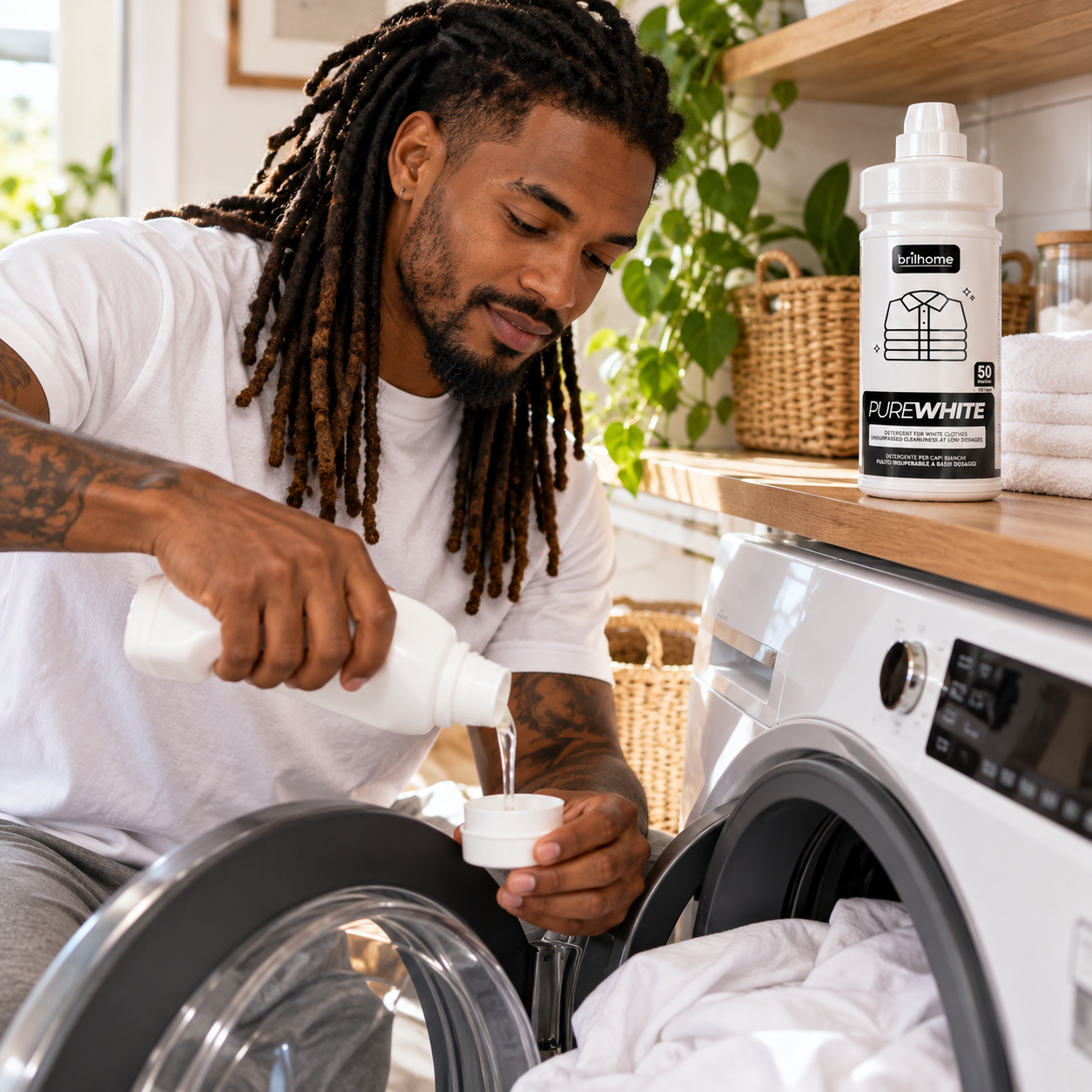PURE WHITE lessive pour linge blanc efficace dès 30 °C
