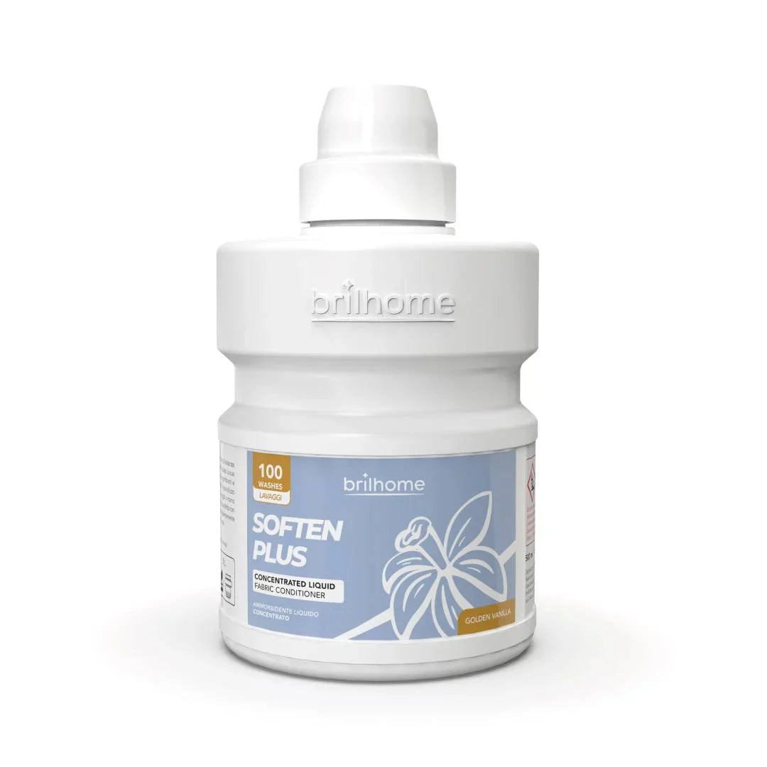 SOFTEN PLUS® | Cœur de Vanille & Fleurs d'Or Adoucissant liquide concentré — Formule 100% Végane  Lumiriss